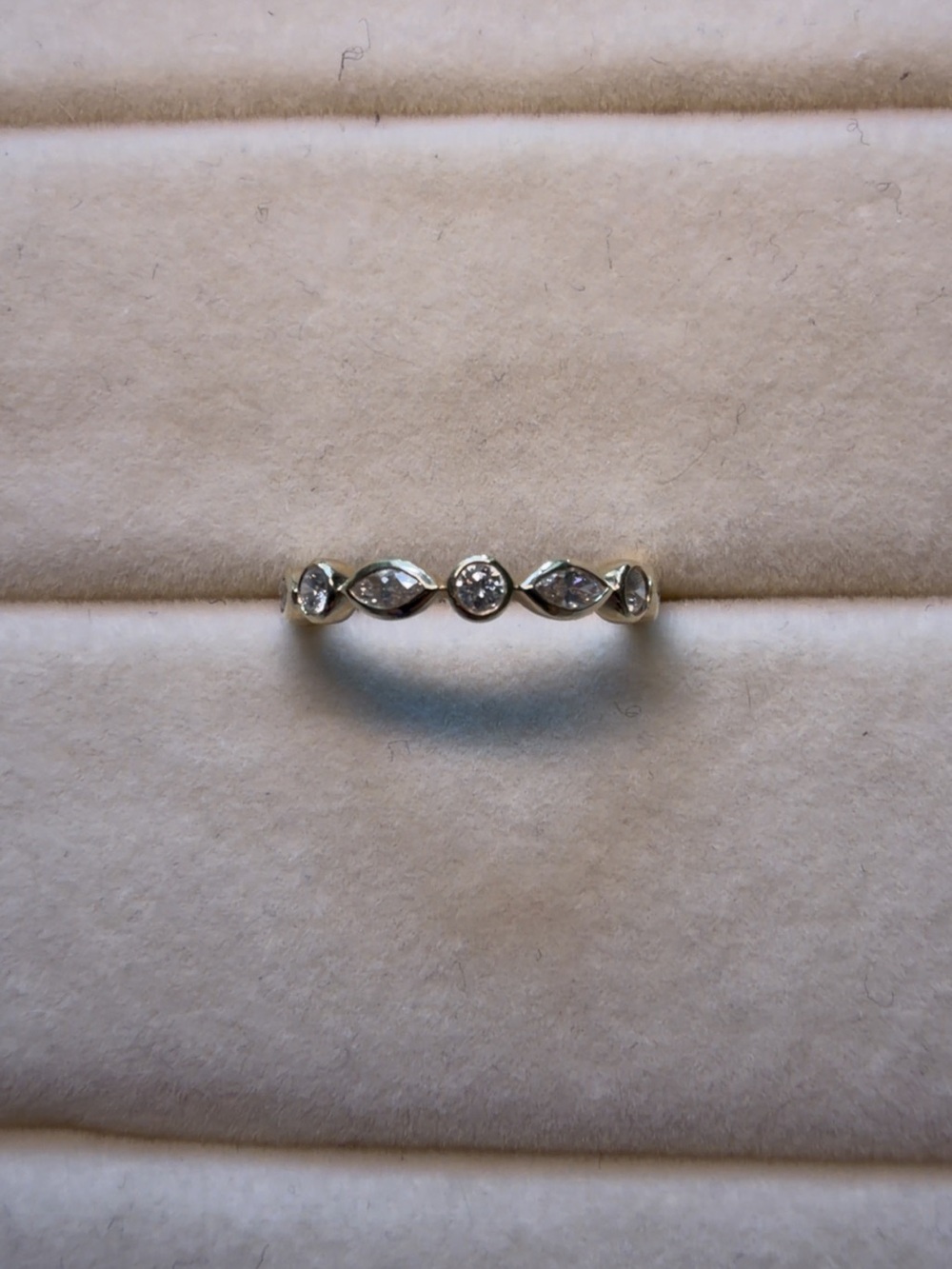 14k Gold Lab Diamond Bezel Ring
